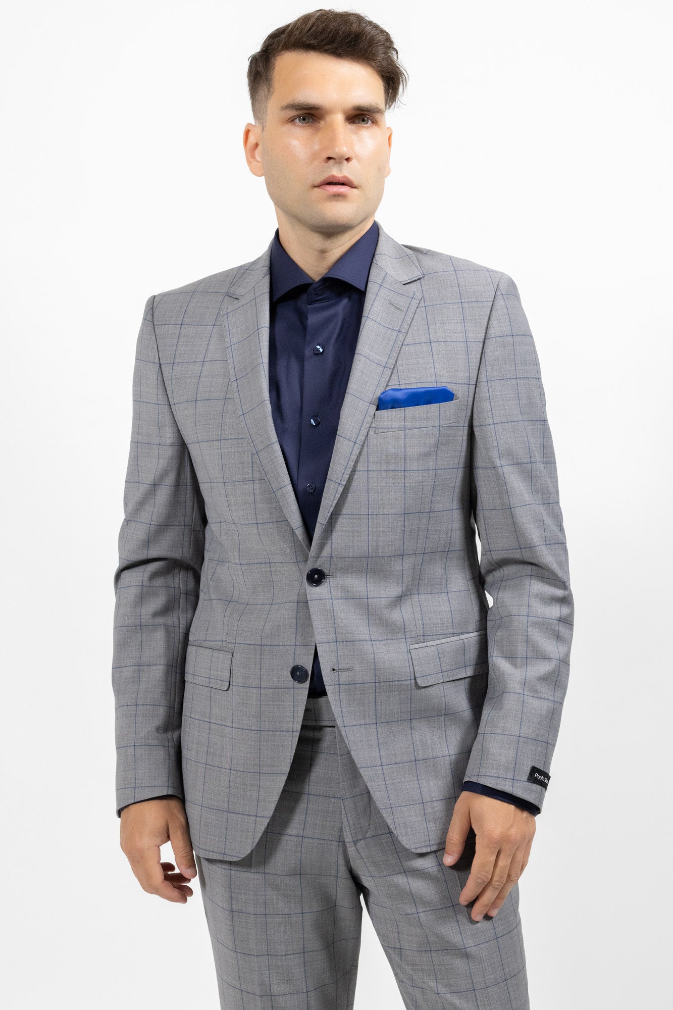 Calabria Check Grey/Blue . Costum