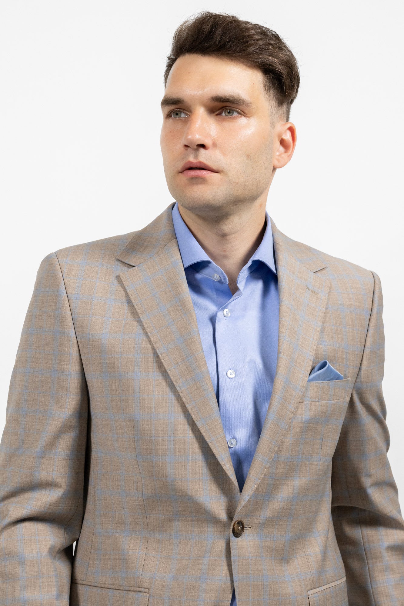 Calabria Check Beige/Blue . Costum