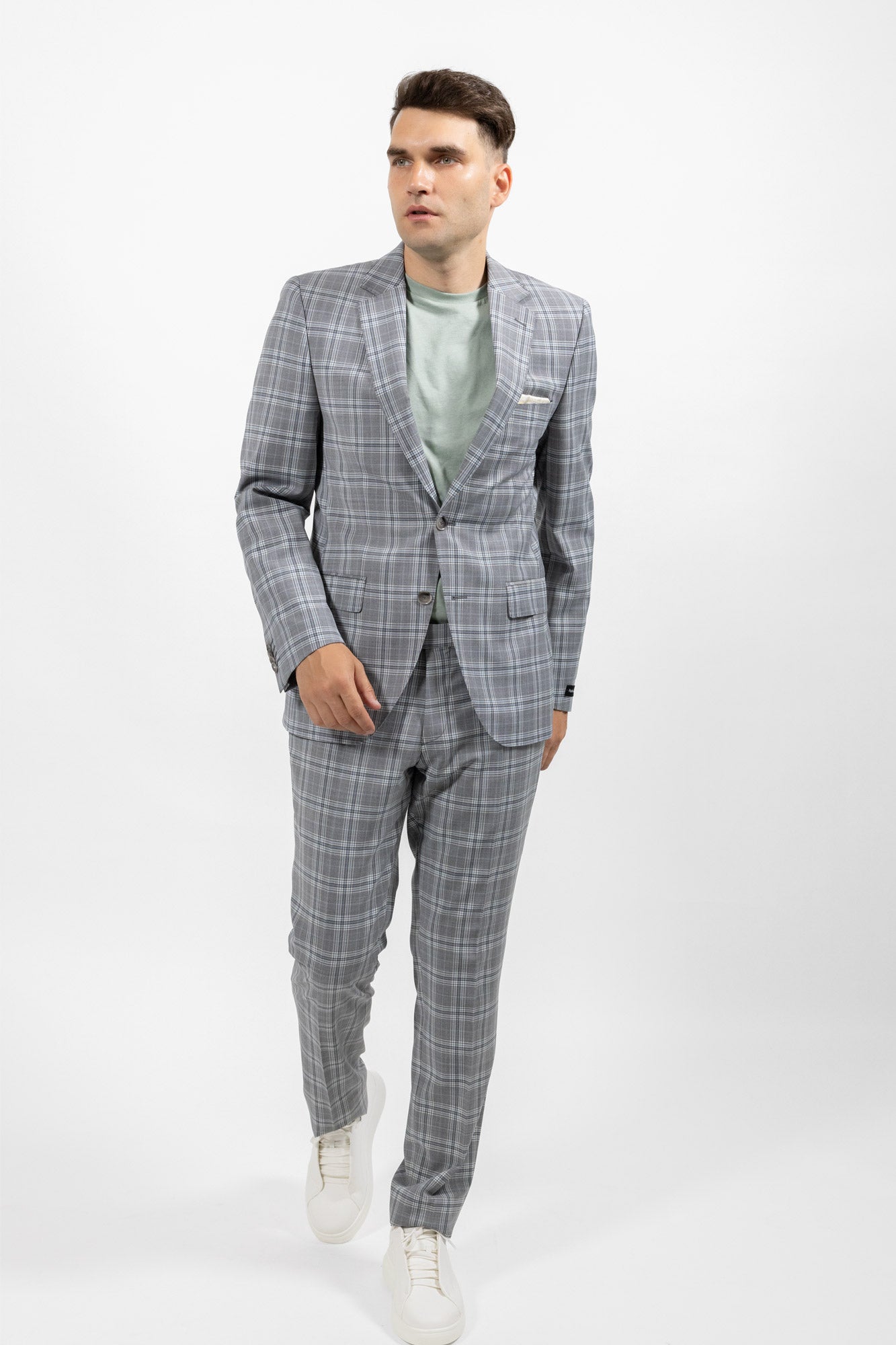 Calabria Check Gray . Costum