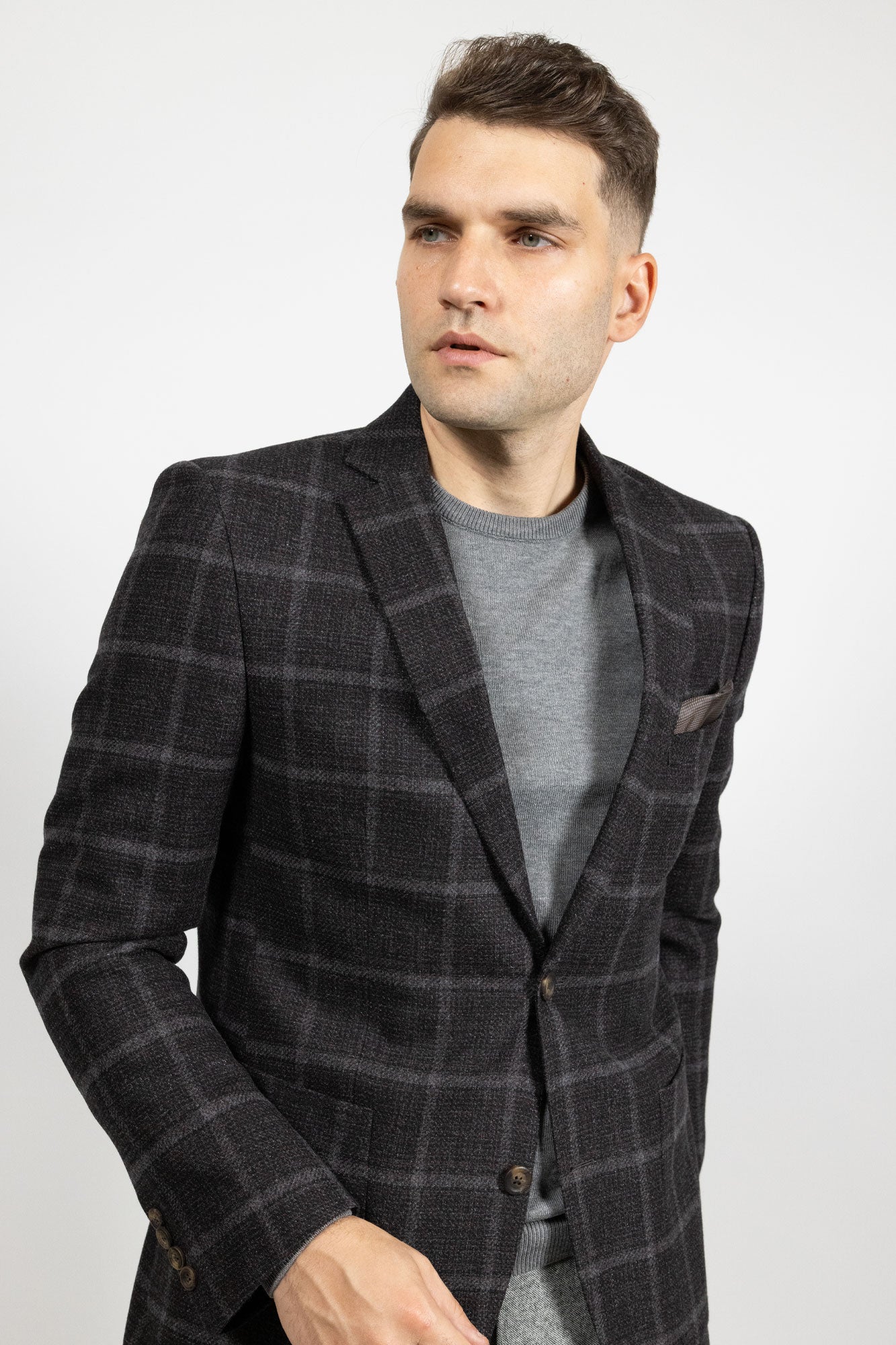 Arno Check Brown . Sacou