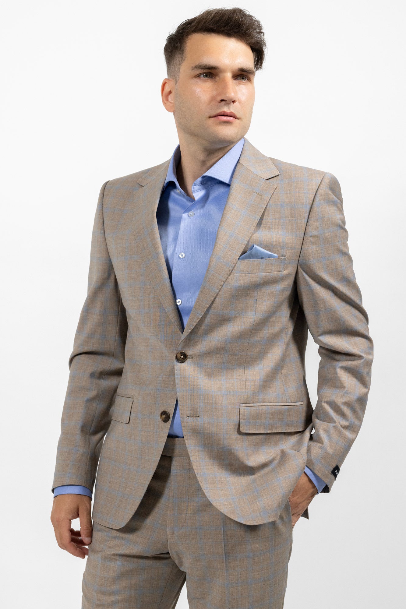 Calabria Check Beige/Blue . Costum