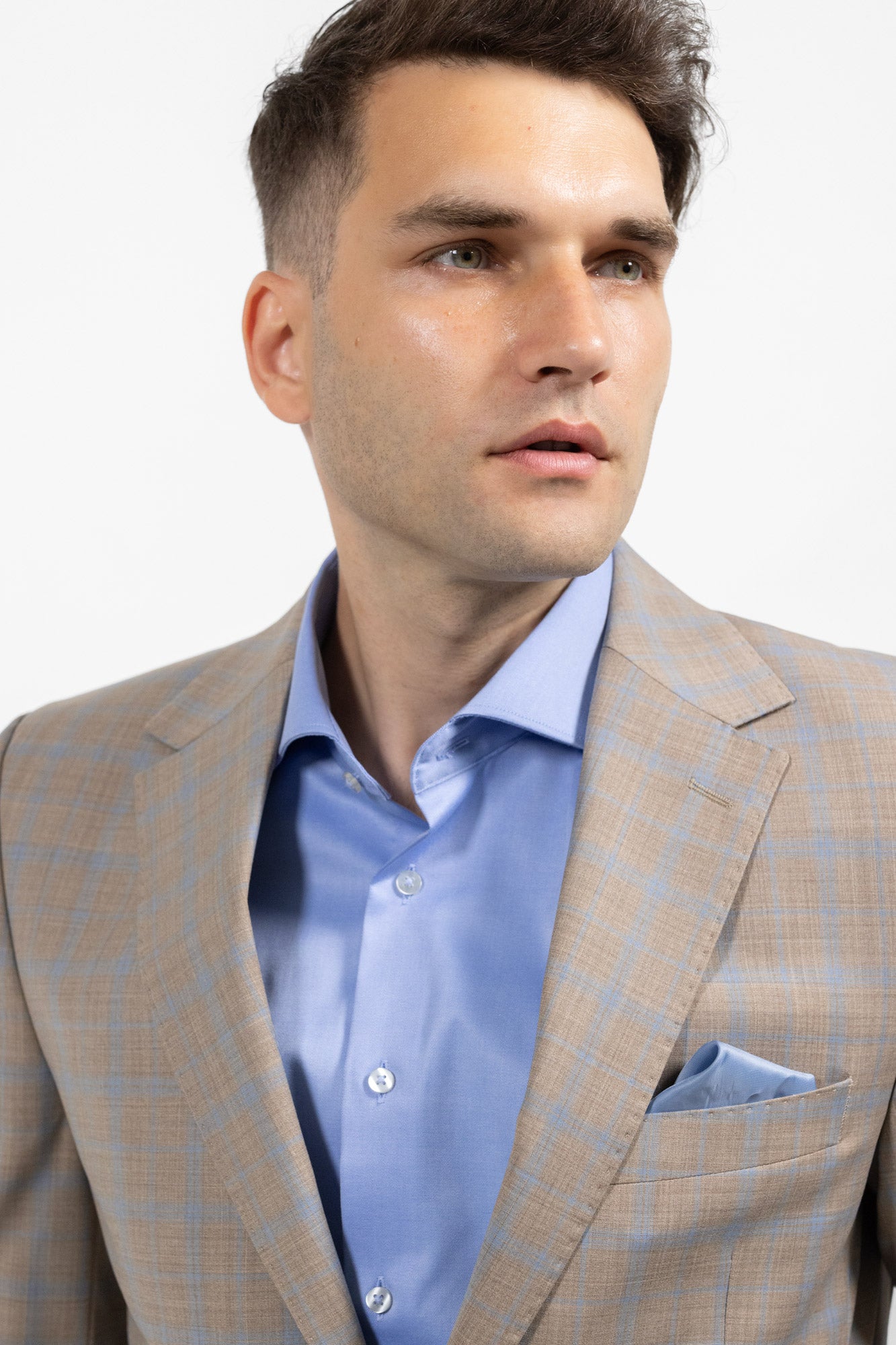 Calabria Check Beige/Blue . Costum