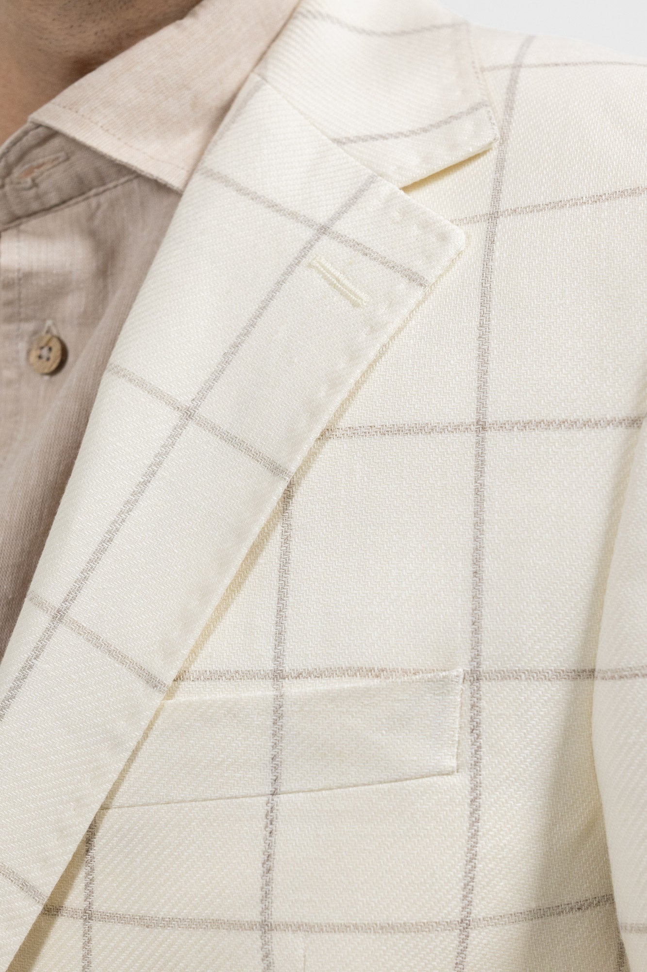 Calabria check cream. Sacou
