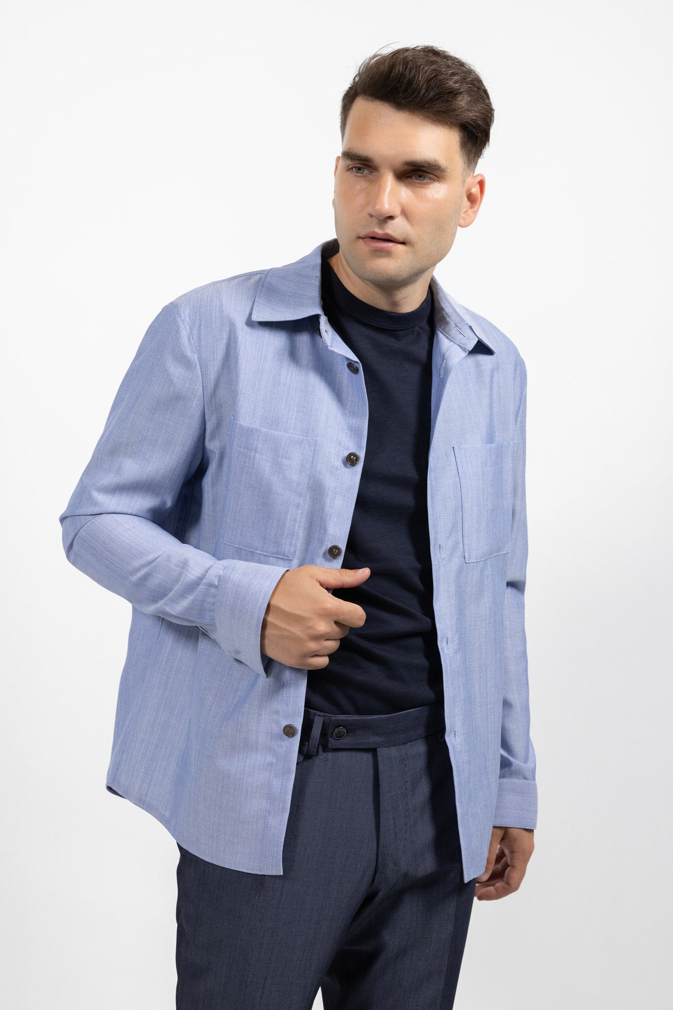 Overshirt light blue. Sacou