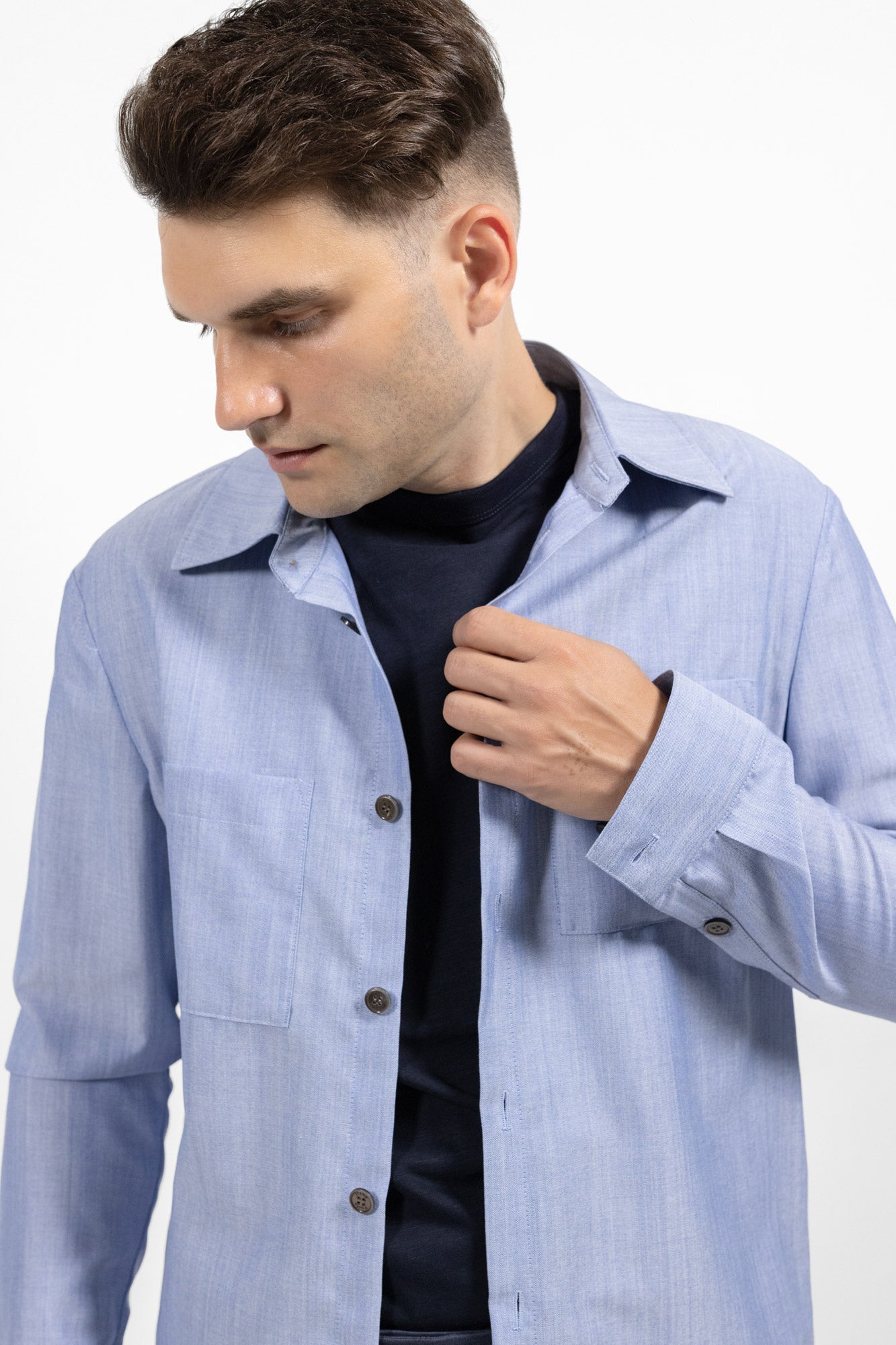 Overshirt light blue. Sacou