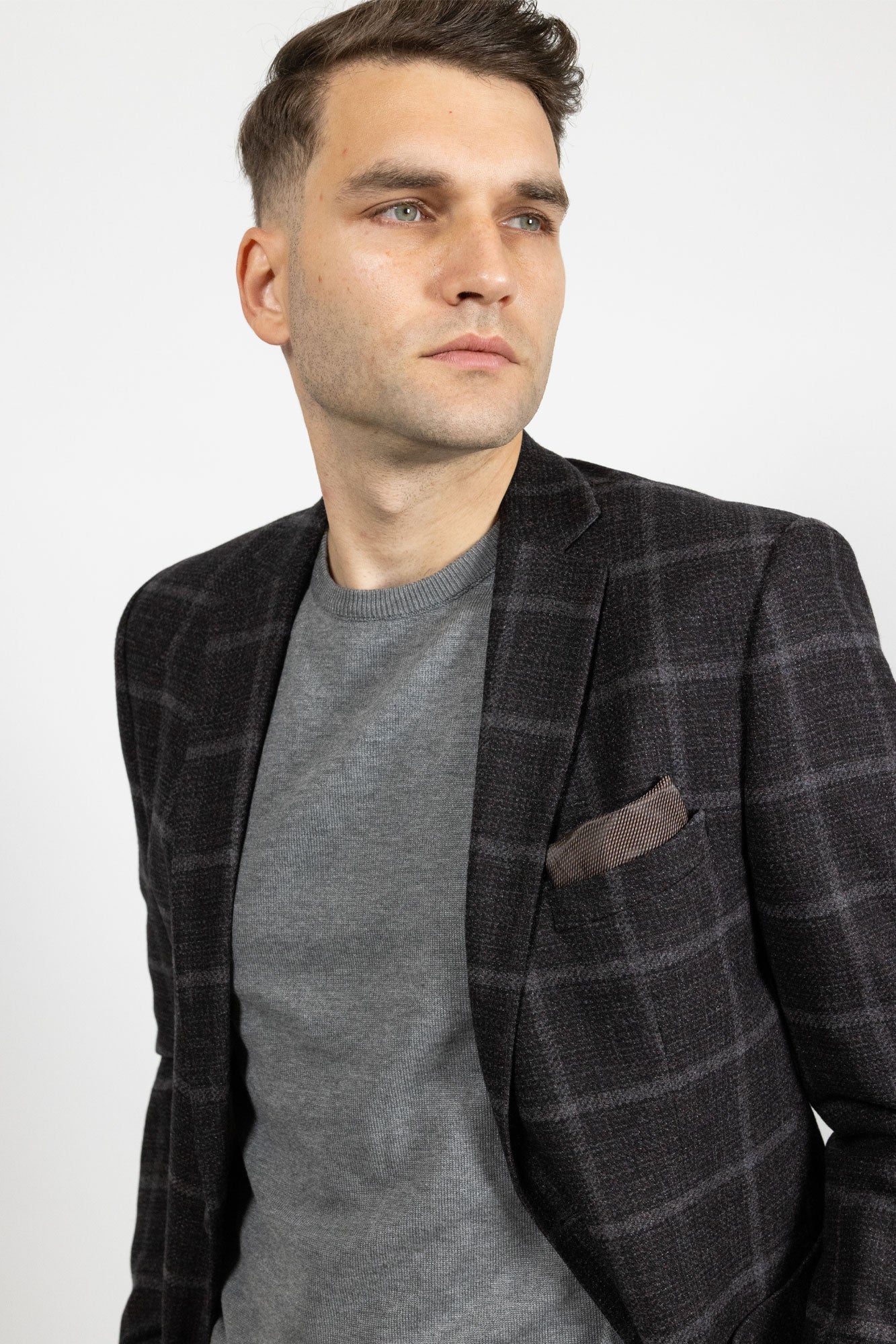 Arno Check Brown . Sacou